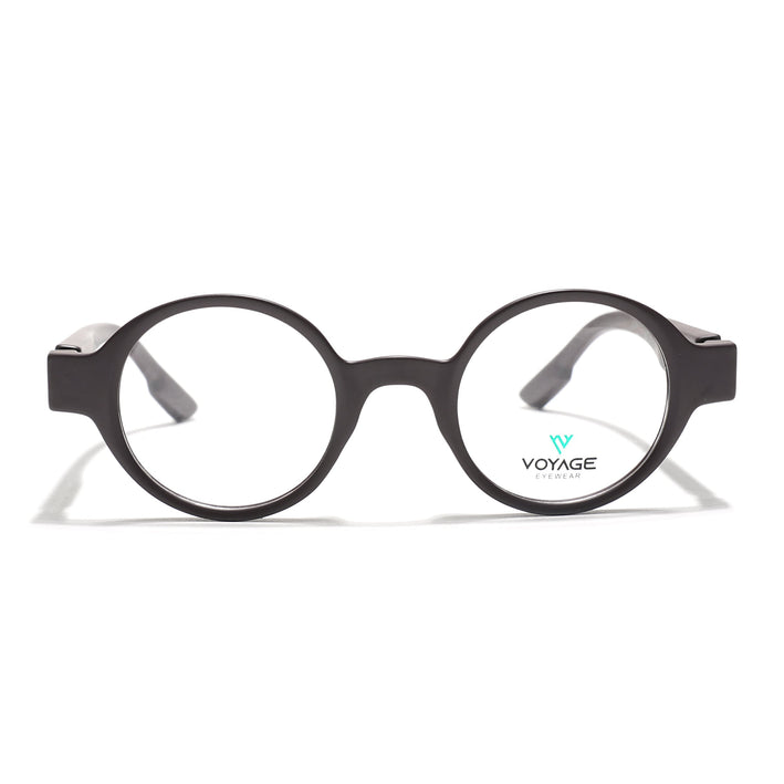 Voyage Brown Round Eyeglasses for Men & Women (52203FMG7699)