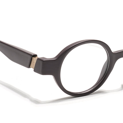 Voyage Brown Round Eyeglasses for Men & Women (52203FMG7699)