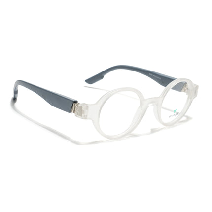 Voyage Matt Transparent Round Eyeglasses for Men & Women (52203FMG7701)