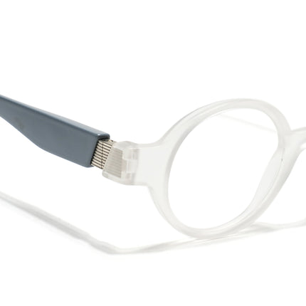 Voyage Matt Transparent Round Eyeglasses for Men & Women (52203FMG7701)
