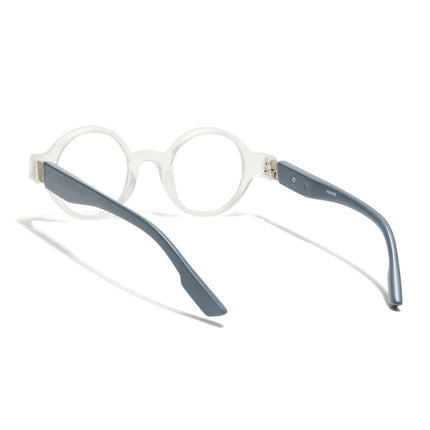 Voyage Matt Transparent Round Eyeglasses for Men & Women (52203FMG7701)