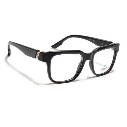 Voyage Black Wayfarer Eyeglasses for Men & Women (52204FMG7702)