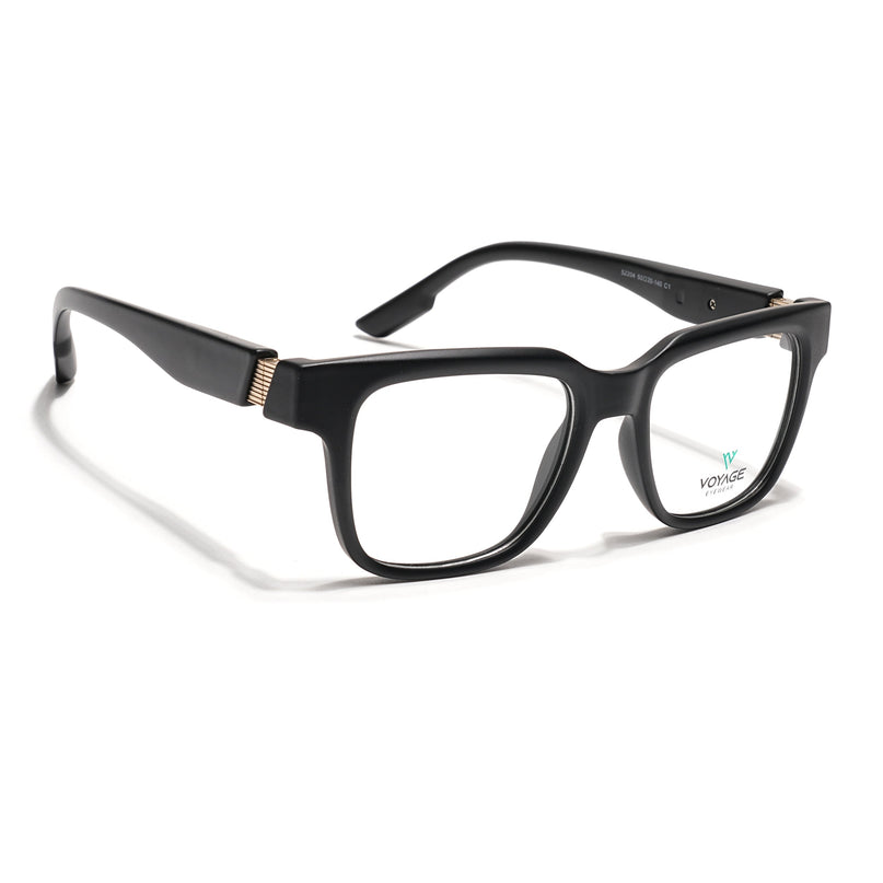 Voyage Black Wayfarer Eyeglasses for Men & Women (52204FMG7702)