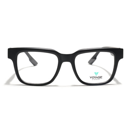 Voyage Black Wayfarer Eyeglasses for Men & Women (52204FMG7702)