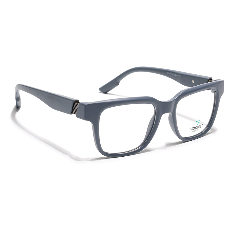 Voyage Grey Wayfarer Eyeglasses for Men & Women (52204FMG7703)