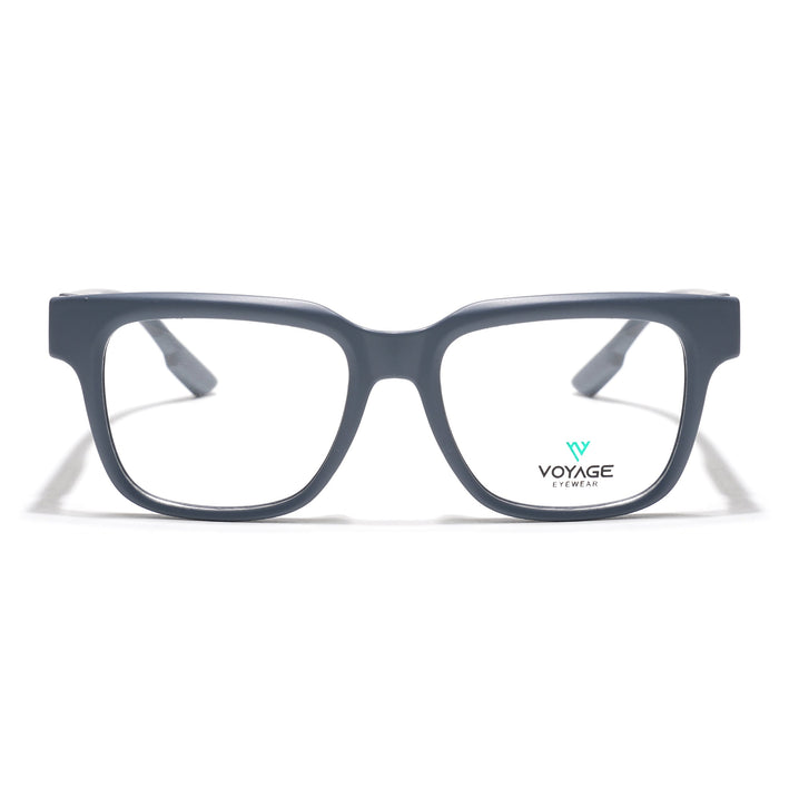 Voyage Grey Wayfarer Eyeglasses for Men & Women (52204FMG7703)