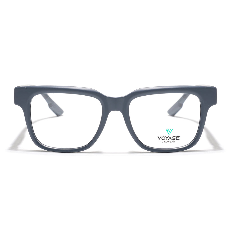 Voyage Grey Wayfarer Eyeglasses for Men & Women (52204FMG7703)