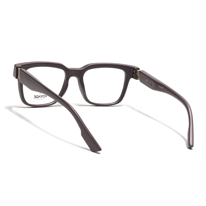 Voyage Brown Wayfarer Eyeglasses for Men & Women (52204FMG7705)