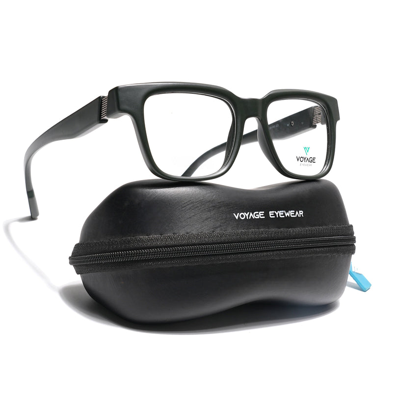 Voyage Green Wayfarer Eyeglasses for Men & Women (52204FMG7706)