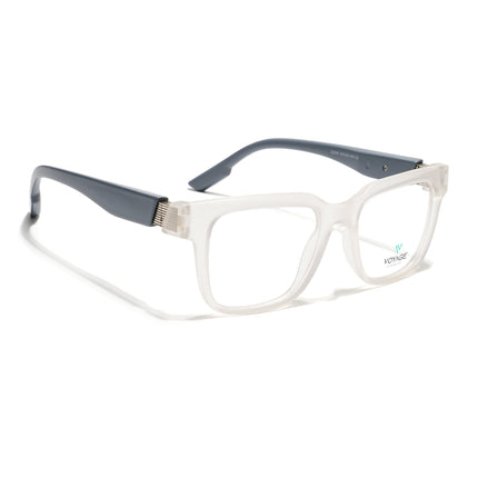 Voyage Matt Transparent Wayfarer Eyeglasses for Men & Women (52204FMG7707)