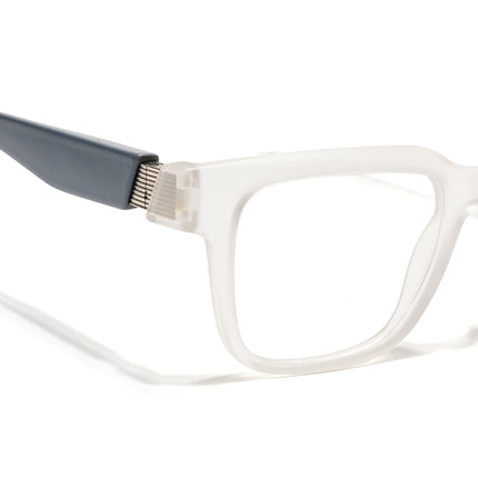 Voyage Matt Transparent Wayfarer Eyeglasses for Men & Women (52204FMG7707)