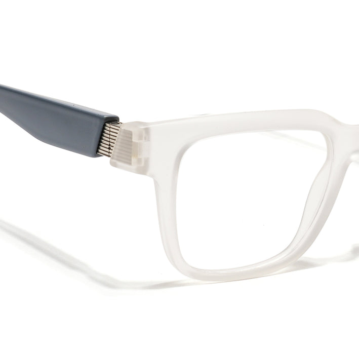 Voyage Matt Transparent Wayfarer Eyeglasses for Men & Women (52204FMG7707)