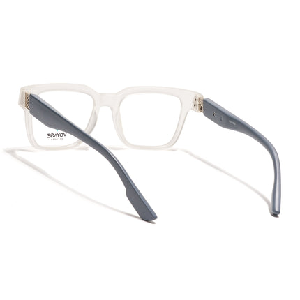 Voyage Matt Transparent Wayfarer Eyeglasses for Men & Women (52204FMG7707)