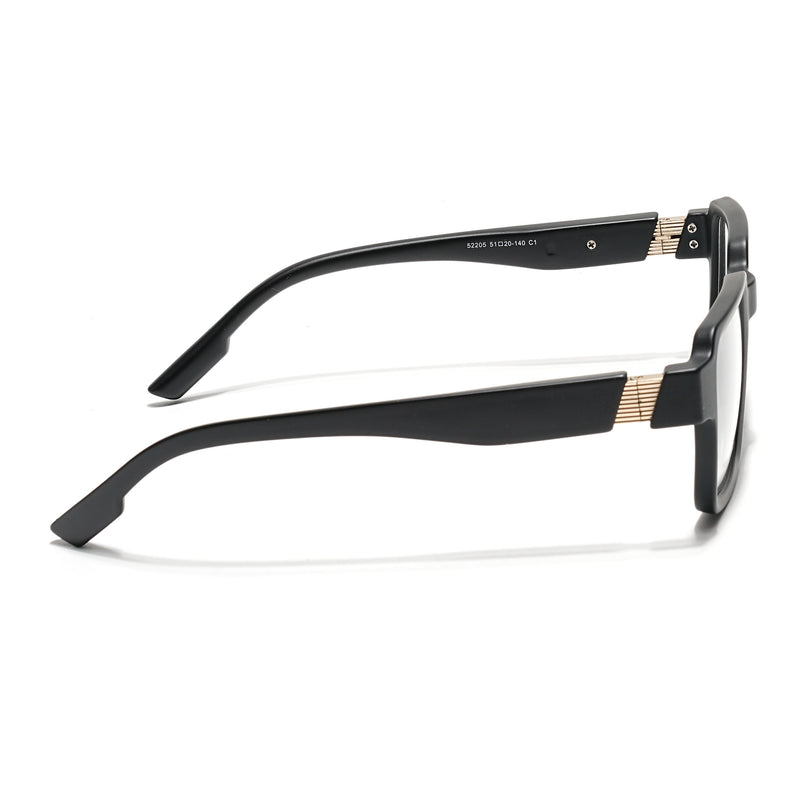Voyage Black Square Eyeglasses for Men & Women (52205FMG7708)