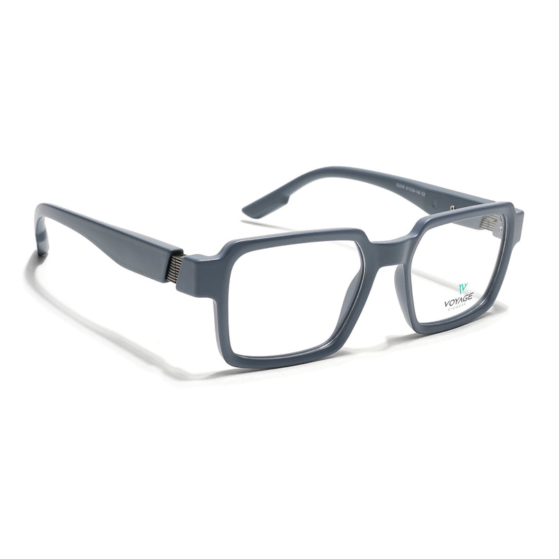 Voyage Grey Square Eyeglasses for Men & Women (52205FMG7709)