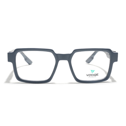 Voyage Grey Square Eyeglasses for Men & Women (52205FMG7709)