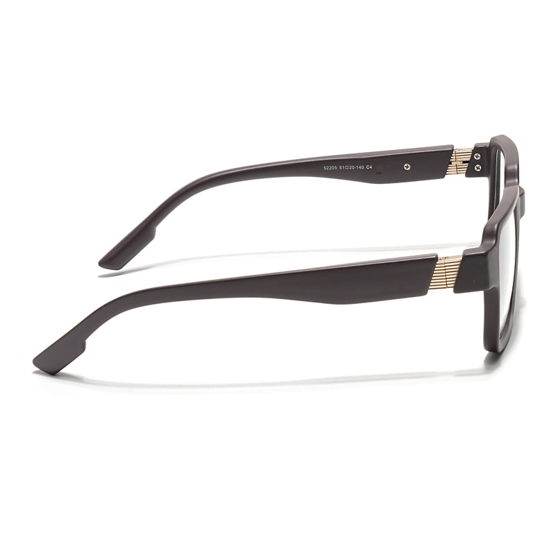 Voyage Brown Square Eyeglasses for Men & Women (52205FMG7711)