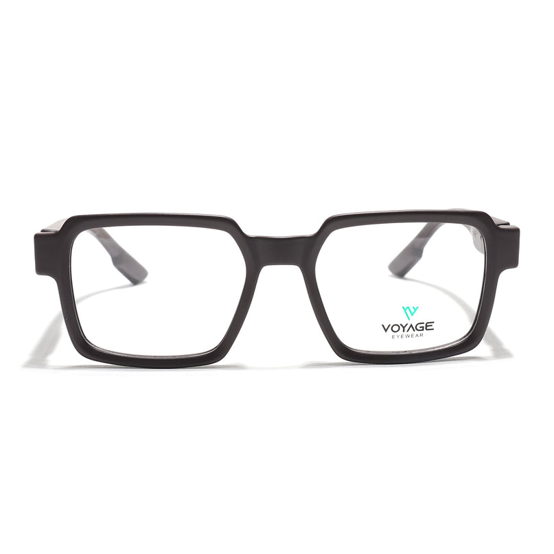 Voyage Brown Square Eyeglasses for Men & Women (52205FMG7711)