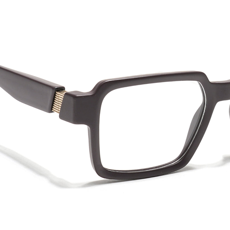 Voyage Brown Square Eyeglasses for Men & Women (52205FMG7711)