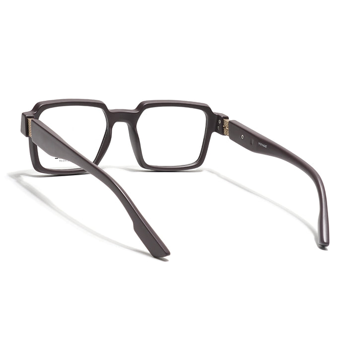 Voyage Brown Square Eyeglasses for Men & Women (52205FMG7711)