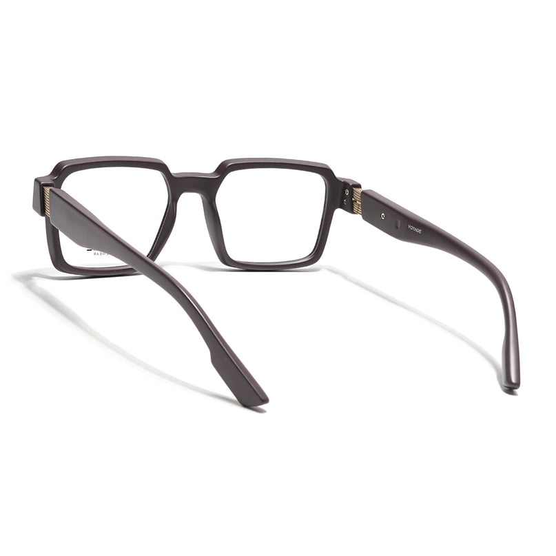 Voyage Brown Square Eyeglasses for Men & Women (52205FMG7711)
