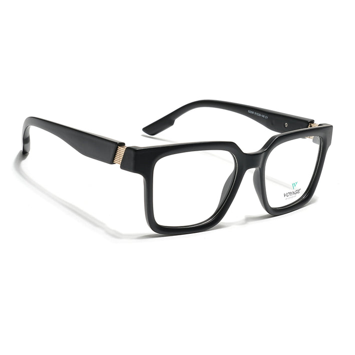 Voyage Black Wayfarer Eyeglasses for Men & Women (52206FMG7714)