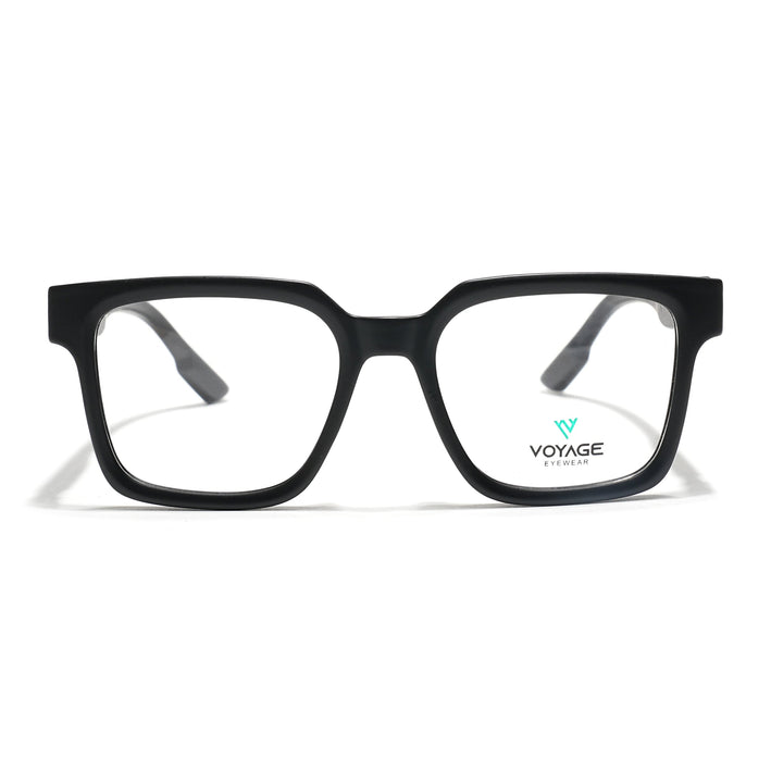 Voyage Black Wayfarer Eyeglasses for Men & Women (52206FMG7714)