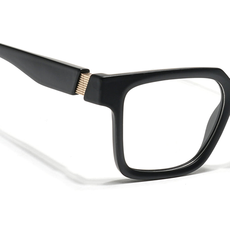 Voyage Black Wayfarer Eyeglasses for Men & Women (52206FMG7714)