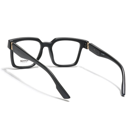 Voyage Black Wayfarer Eyeglasses for Men & Women (52206FMG7714)