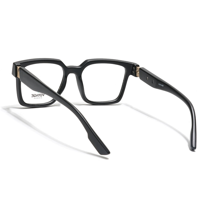 Voyage Black Wayfarer Eyeglasses for Men & Women (52206FMG7714)