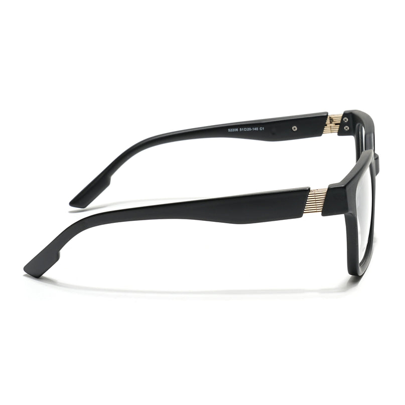 Voyage Black Wayfarer Eyeglasses for Men & Women (52206FMG7714)