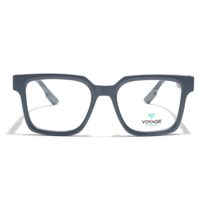 Voyage Grey Wayfarer Eyeglasses for Men & Women (52206FMG7715)