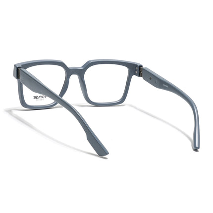 Voyage Grey Wayfarer Eyeglasses for Men & Women (52206FMG7715)