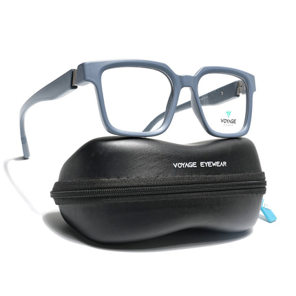 Voyage Grey Wayfarer Eyeglasses for Men & Women (52206FMG7715)