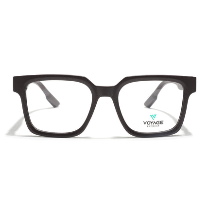 Voyage Brown Wayfarer Eyeglasses for Men & Women (52206FMG7717)