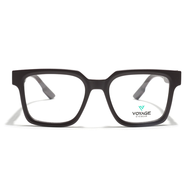 Voyage Brown Wayfarer Eyeglasses for Men & Women (52206FMG7717)