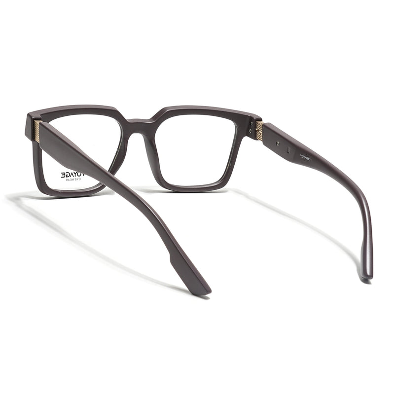 Voyage Brown Wayfarer Eyeglasses for Men & Women (52206FMG7717)