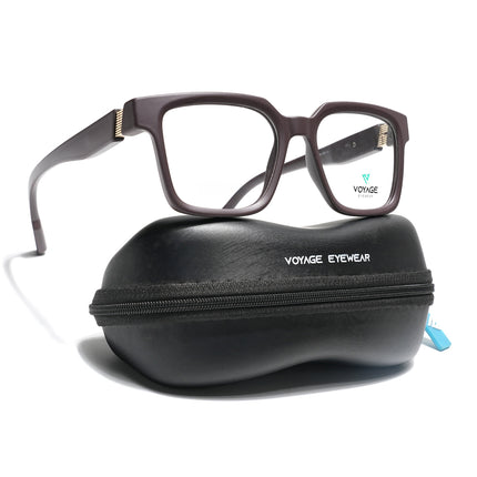 Voyage Brown Wayfarer Eyeglasses for Men & Women (52206FMG7717)