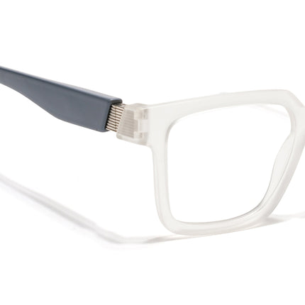 Voyage Matt Transparent Wayfarer Eyeglasses for Men & Women (52206FMG7719)