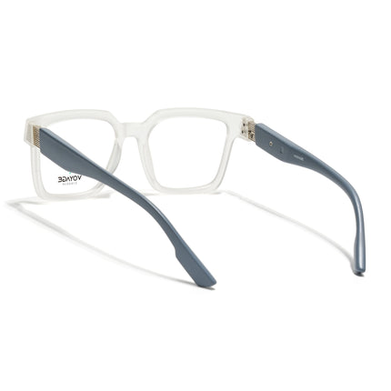 Voyage Matt Transparent Wayfarer Eyeglasses for Men & Women (52206FMG7719)