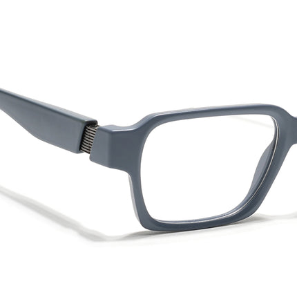 Voyage Grey Rectangle Eyeglasses for Men & Women (52207FMG7721)