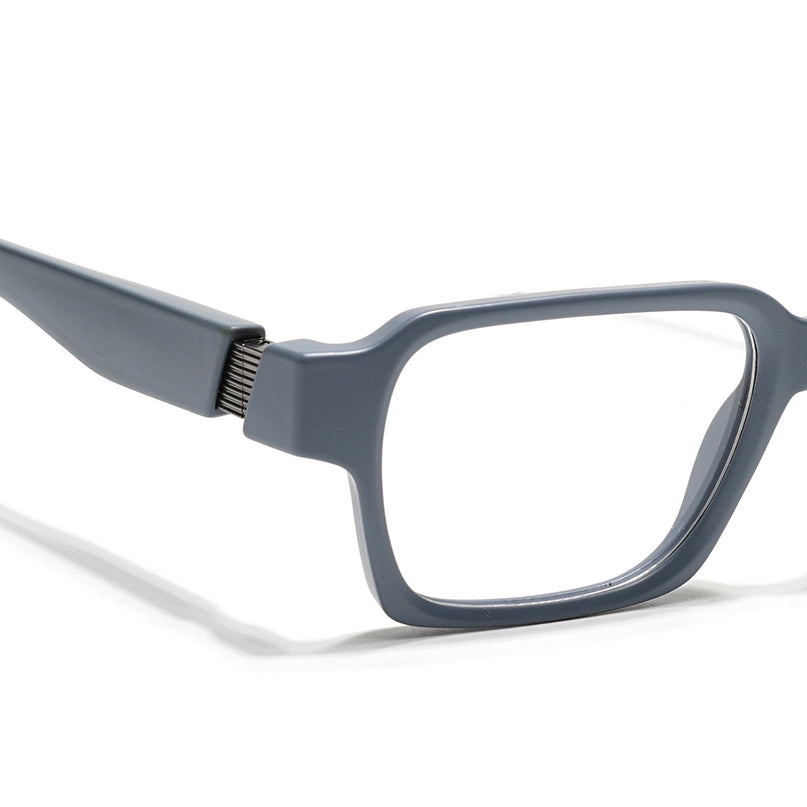 Voyage Grey Rectangle Eyeglasses for Men & Women (52207FMG7721)