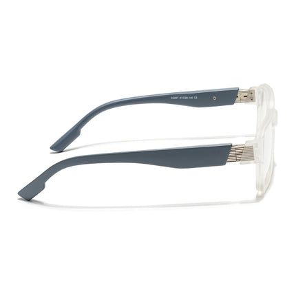 Voyage Matt Transparent Rectangle Eyeglasses for Men & Women (52207FMG7725)