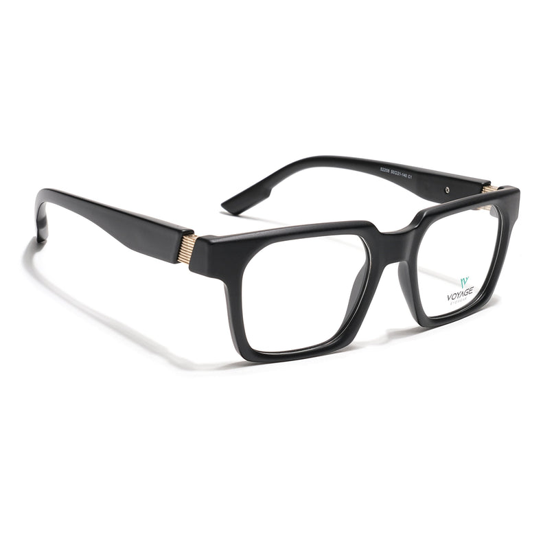 Voyage Black Wayfarer Eyeglasses for Men & Women (52208FMG7726)