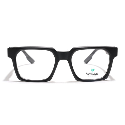 Voyage Black Wayfarer Eyeglasses for Men & Women (52208FMG7726)