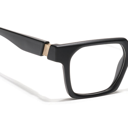 Voyage Black Wayfarer Eyeglasses for Men & Women (52208FMG7726)