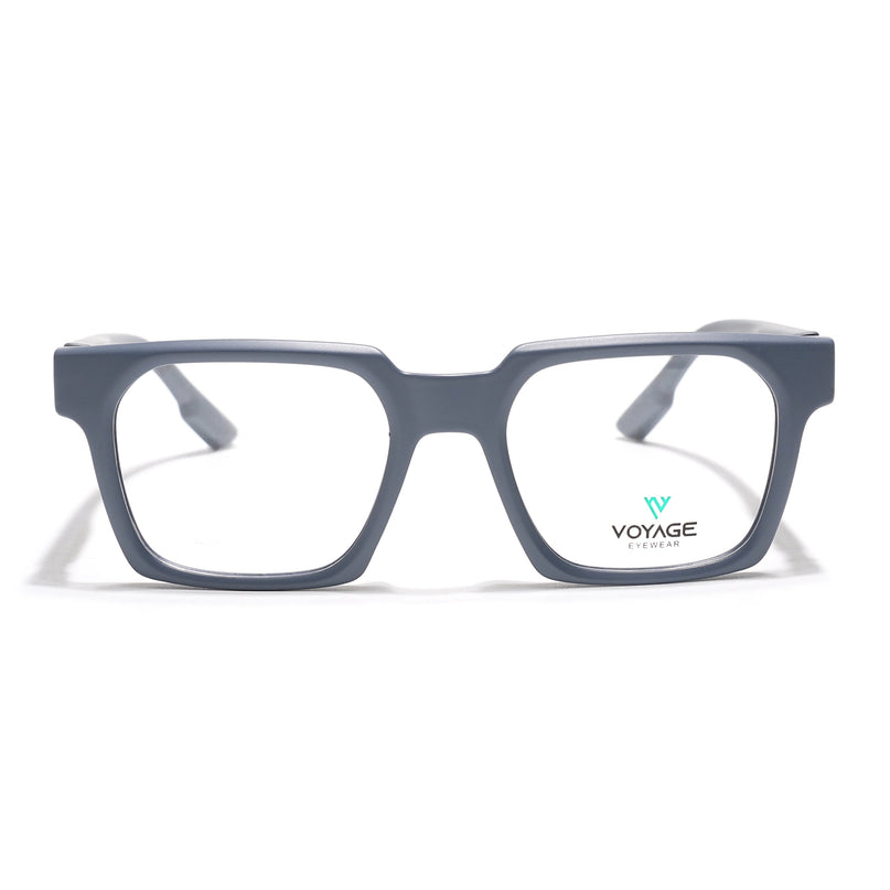 Voyage Grey Wayfarer Eyeglasses for Men & Women (52208FMG7727)