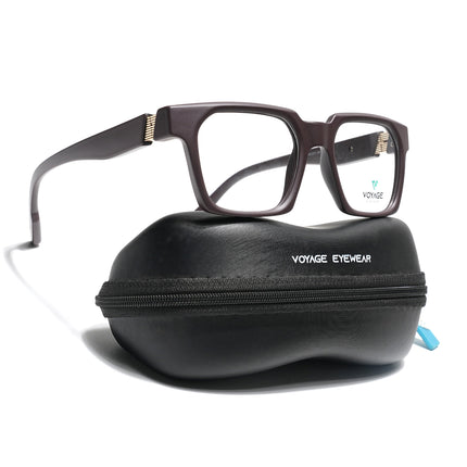 Voyage Brown Wayfarer Eyeglasses for Men & Women (52208FMG7729)