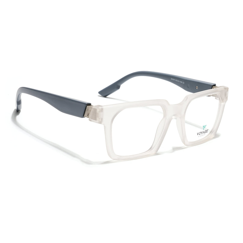 Voyage Matt Transparent Wayfarer Eyeglasses for Men & Women (52208FMG7731)