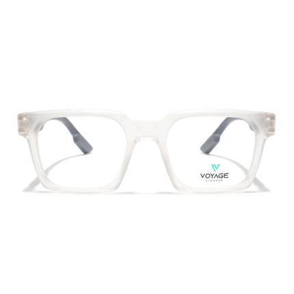 Voyage Matt Transparent Wayfarer Eyeglasses for Men & Women (52208FMG7731)
